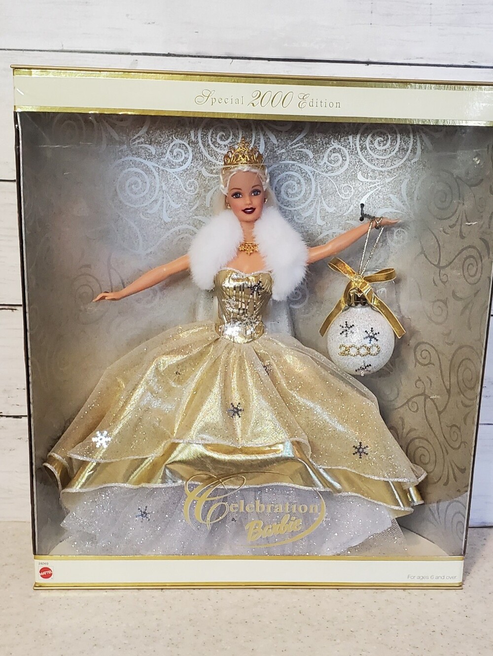 Mattel Celebration Barbie 2000 Special Edition Gold Millennium NRFB Holiday Doll
